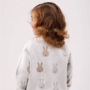 Кардиган вязаный LUKNO "Зайчики"